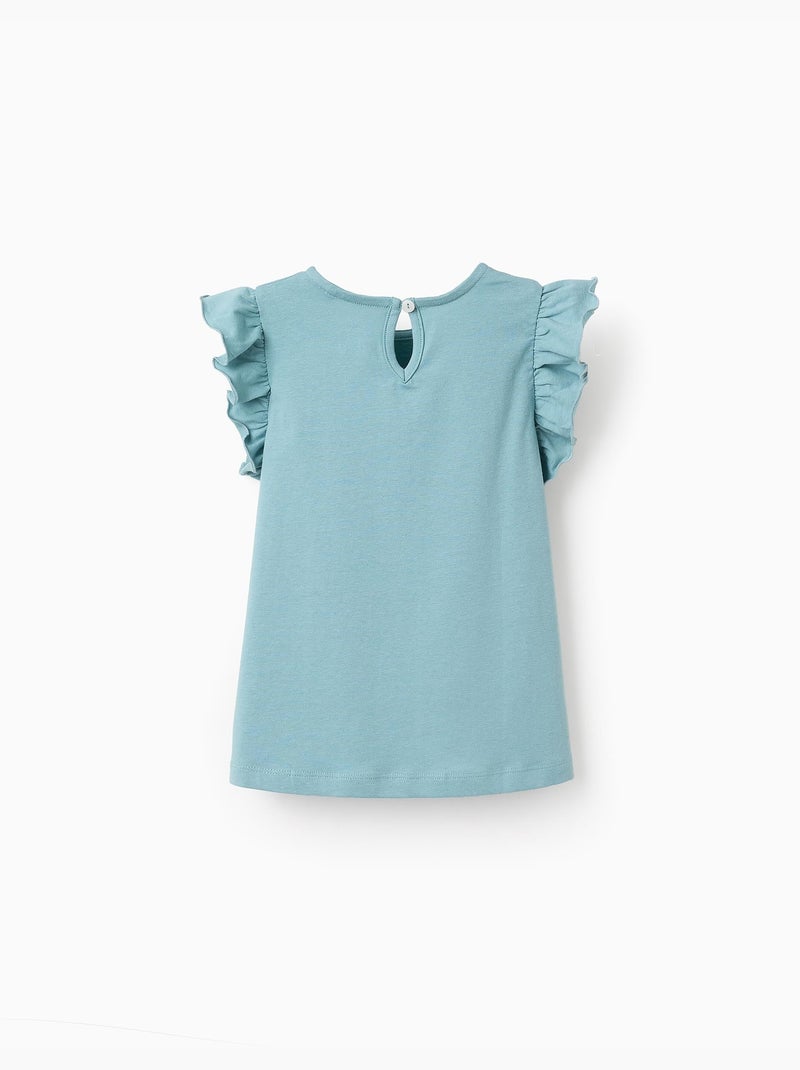 Débardeur avec Volants Vert clair - Kiabi