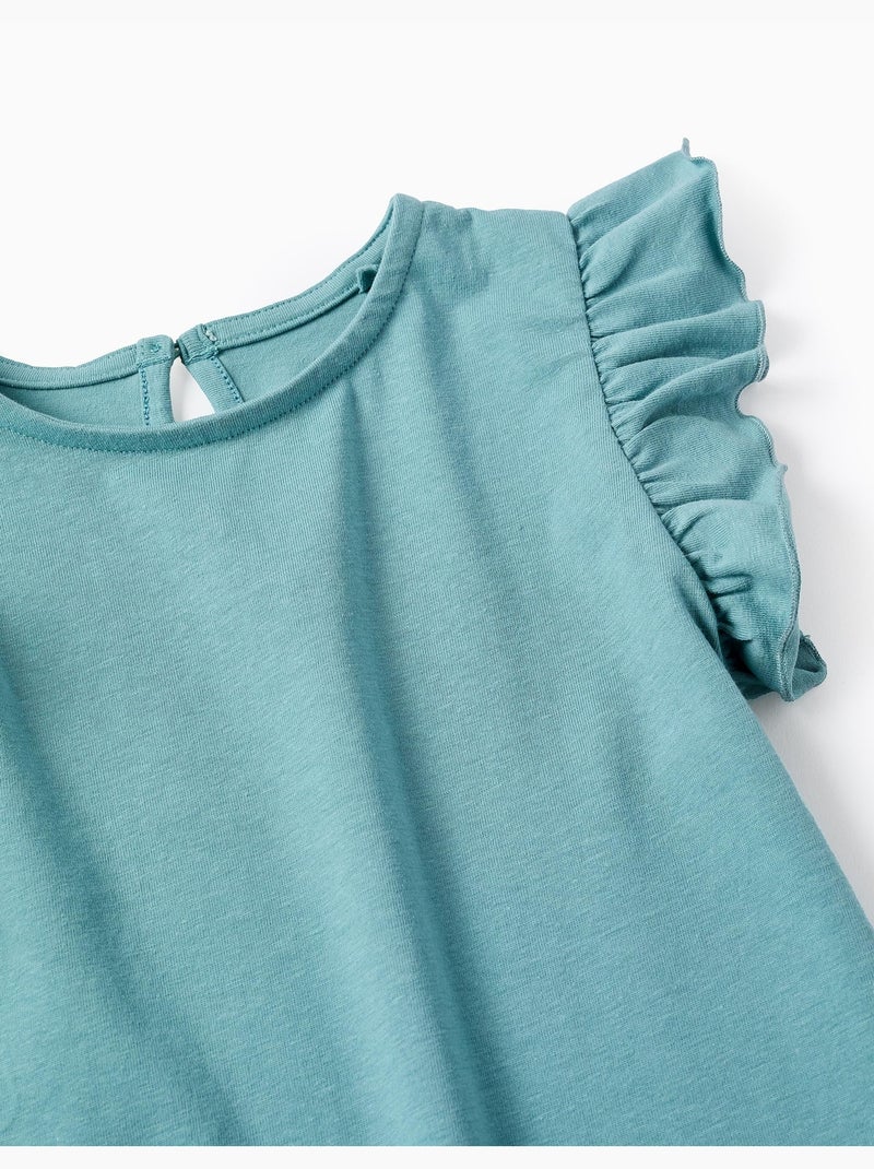 Débardeur avec Volants Vert clair - Kiabi