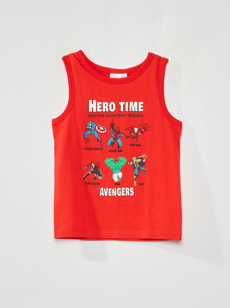 Débardeur 'Avengers' 'Marvel' rouge - Kiabi