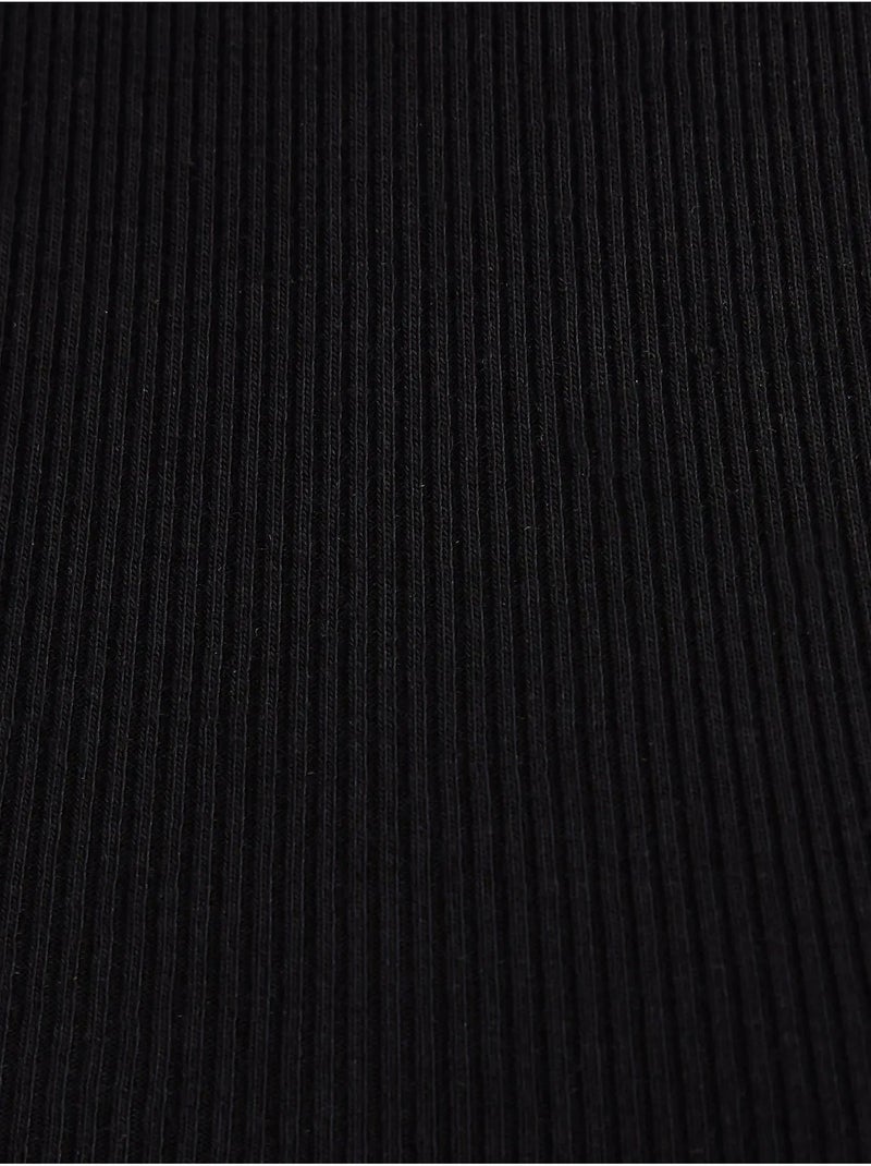 Débardeur basique à col rond tissé hiccup Noir - Kiabi