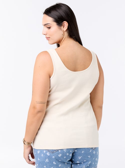 Débardeur basique côtelé - Kiabi