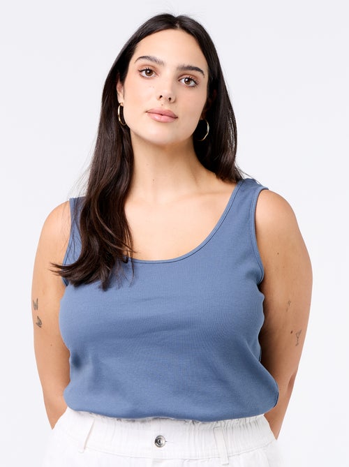 Débardeur basique côtelé - Kiabi