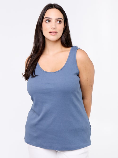 Débardeur basique côtelé - Kiabi