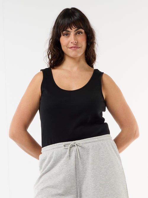 Débardeur basique côtelé - Kiabi