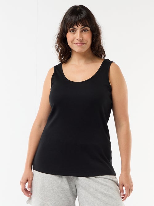 Débardeur basique côtelé - Kiabi