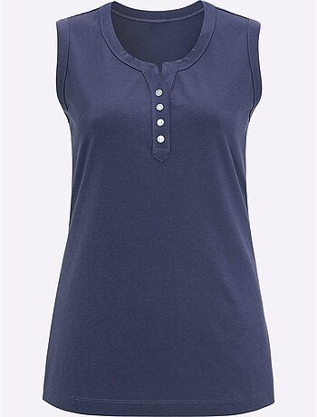 Débardeur Boutons Imitation Nacre - Taille Standard - Moda Vilona