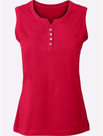 Débardeur Boutons Imitation Nacre - Taille Standard - Moda Vilona