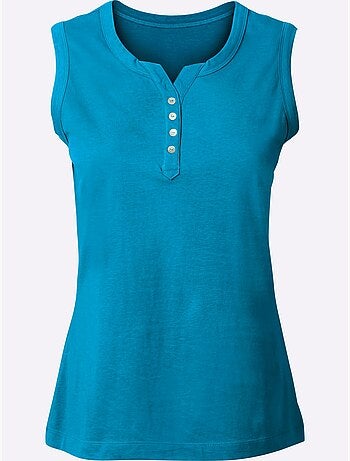 Débardeur Boutons Imitation Nacre - Taille Standard - Moda Vilona