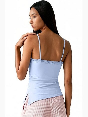 Débardeur cami court ajusté avec broderie busem
