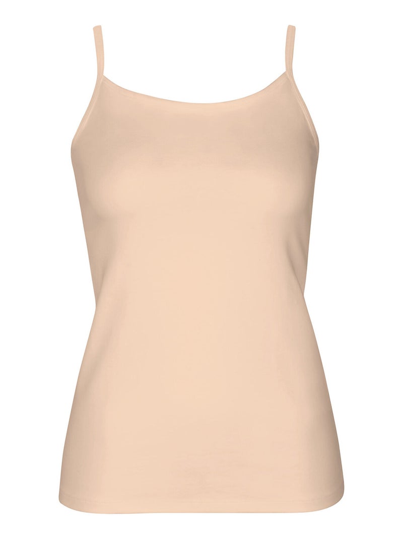 Débardeur caraco fines bretelles Kaia Beige - Kiabi