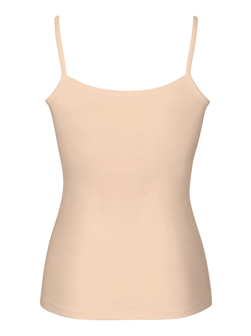 Débardeur caraco fines bretelles Kaia Beige - Kiabi
