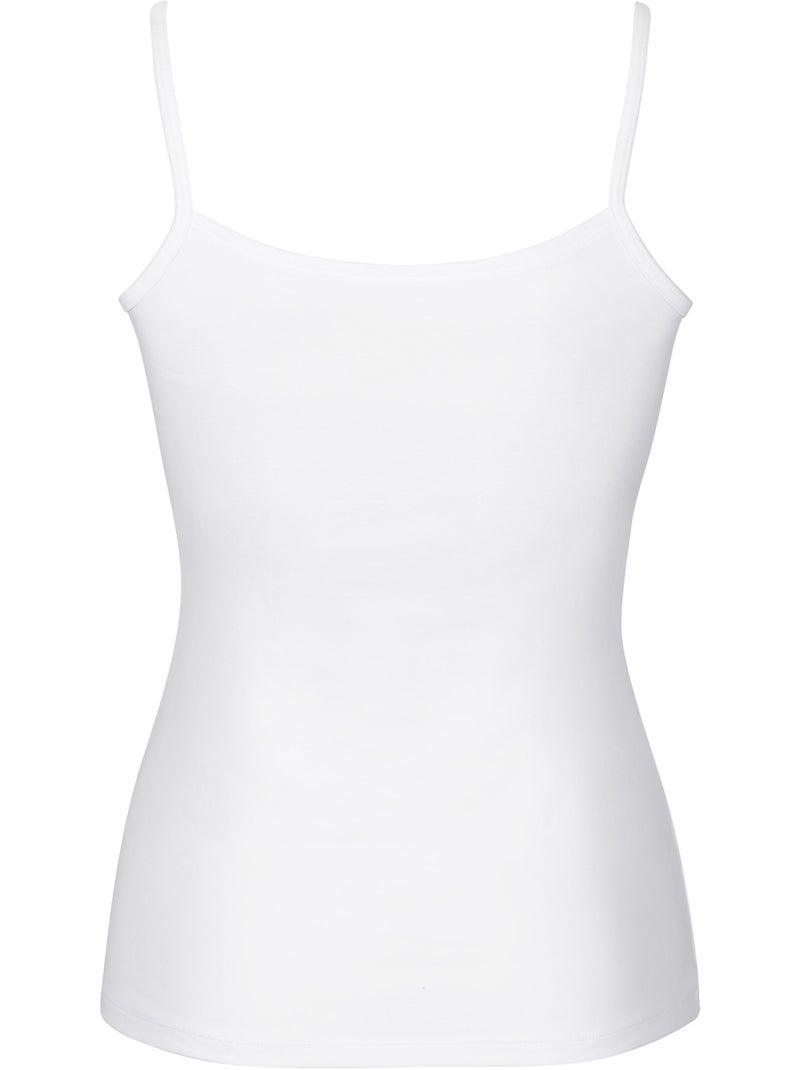 Débardeur caraco fines bretelles Kaia Blanc - Kiabi