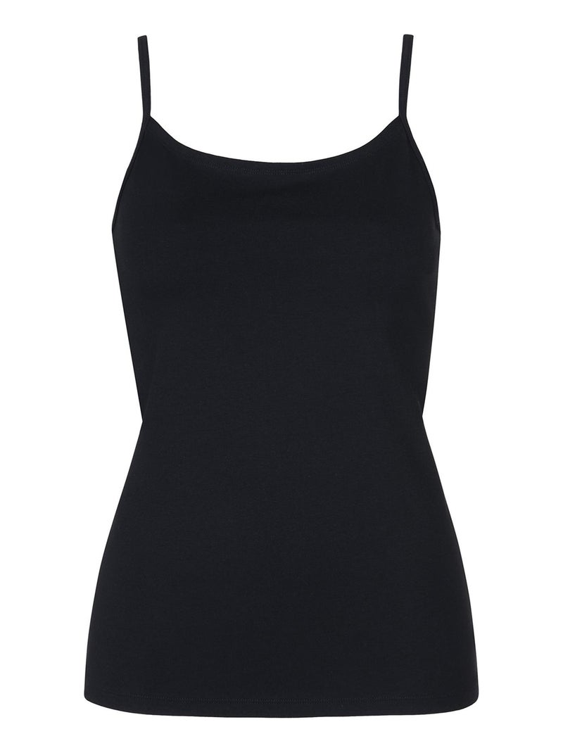 Débardeur caraco fines bretelles Kaia Noir - Kiabi