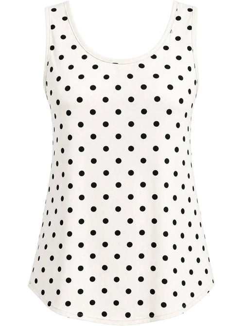Débardeur casual à encolure en u en mélange de coton mixray - Kiabi Débardeur casual à encolure en u en mélange de coton mixray - Kiabi