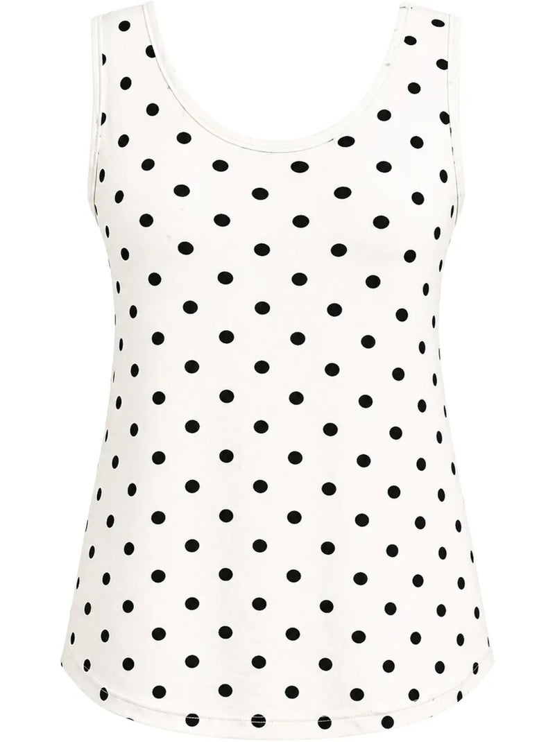 Débardeur casual à encolure en u en mélange de coton mixray Multicolore - Kiabi