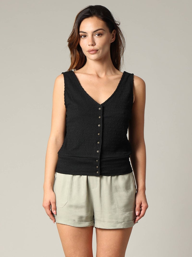 Débardeur casual 'Deeluxe' Noir - Kiabi