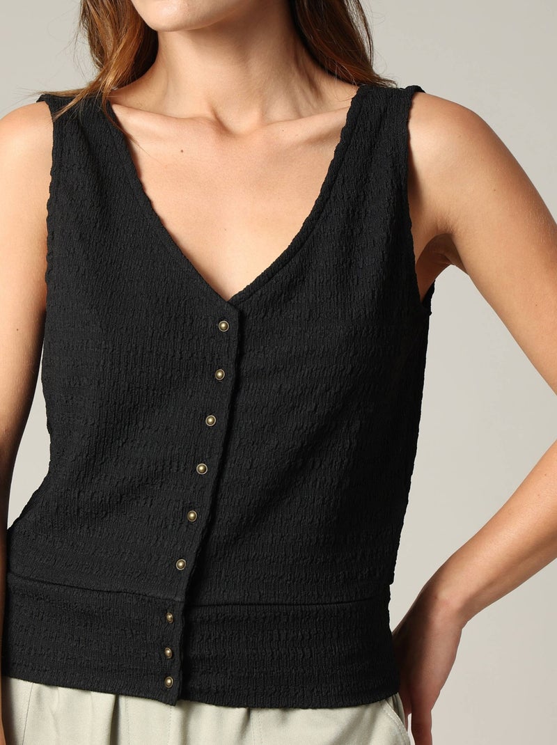 Débardeur casual 'Deeluxe' Noir - Kiabi