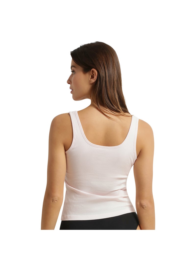 Débardeur col américain Summer Tops Rose pâle - Kiabi