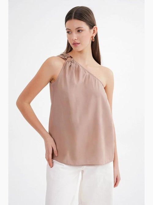 Débardeur col asymétrique détail accessoire mixray - Kiabi