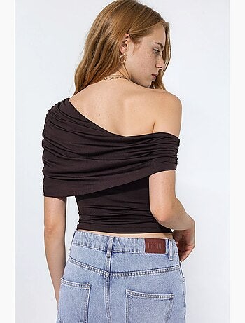 Débardeur col asymétrique drapé hiccup
