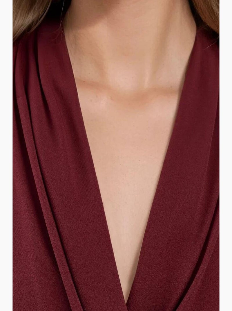 Débardeur col bénitier drapé hiccup Rouge bordeaux - Kiabi