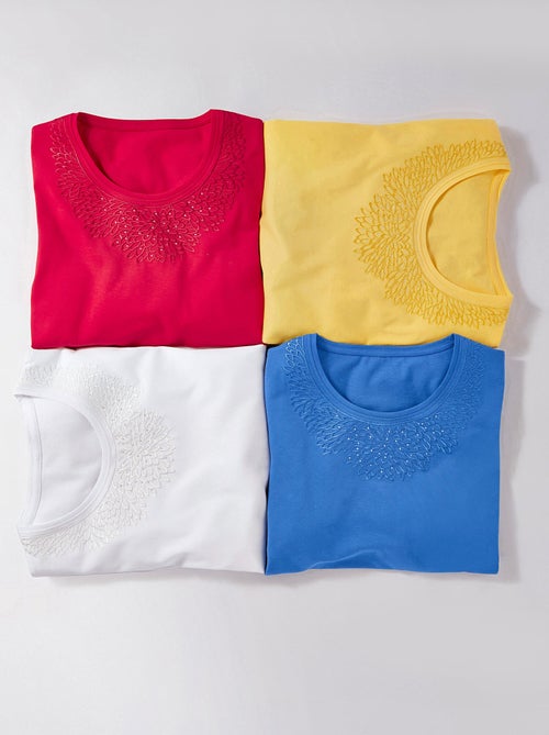 Débardeur col brodé clouté - Kiabi