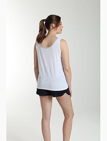 Debardeur Col Lurex Femme Deb Summer Avec Col Rond | Gerard Pasquier