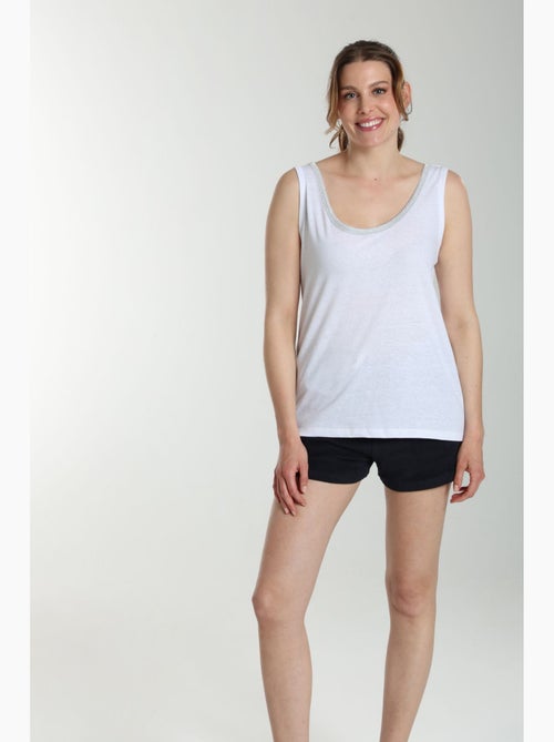 Debardeur Col Lurex Femme Deb Summer   Avec Col Rond | Gerard Pasquier - Kiabi