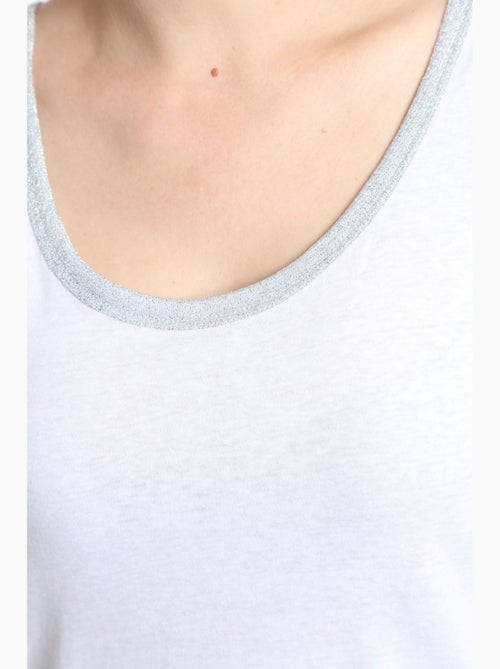 Debardeur Col Lurex Femme Deb Summer   Avec Col Rond | Gerard Pasquier - Kiabi