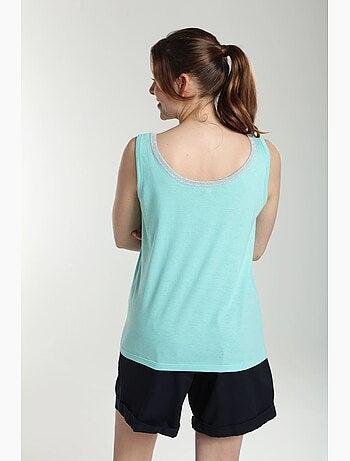 Debardeur Col Lurex Femme Deb Summer Carage() Avec Col Rond | Gerard Pasquier