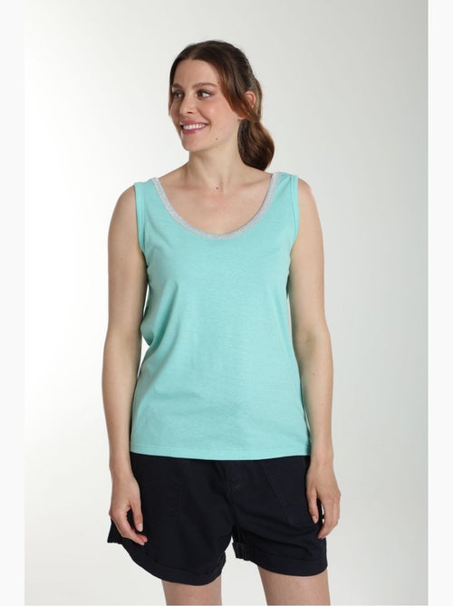 Debardeur Col Lurex Femme Deb Summer Carage()  Avec Col Rond | Gerard Pasquier - Kiabi