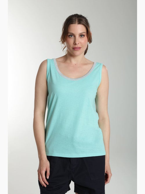 Debardeur Col Lurex Femme Deb Summer Carage()  Avec Col Rond | Gerard Pasquier - Kiabi
