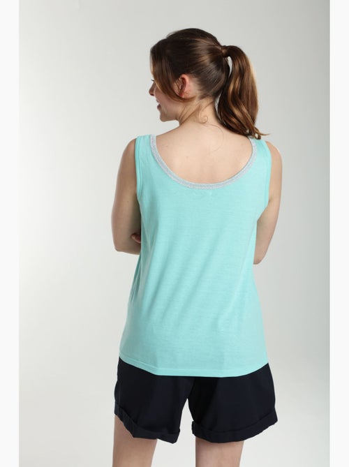 Debardeur Col Lurex Femme Deb Summer Carage()  Avec Col Rond | Gerard Pasquier - Kiabi