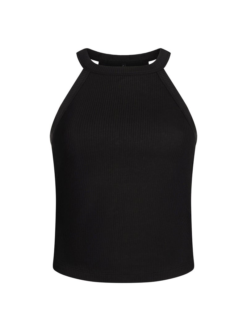 Débardeur col rond Summer Tops Noir - Kiabi