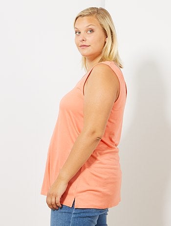 Débardeur col V devant et dos - Kiabi