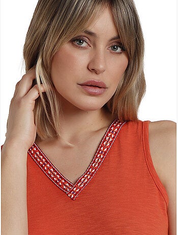 Débardeur col V Mexico