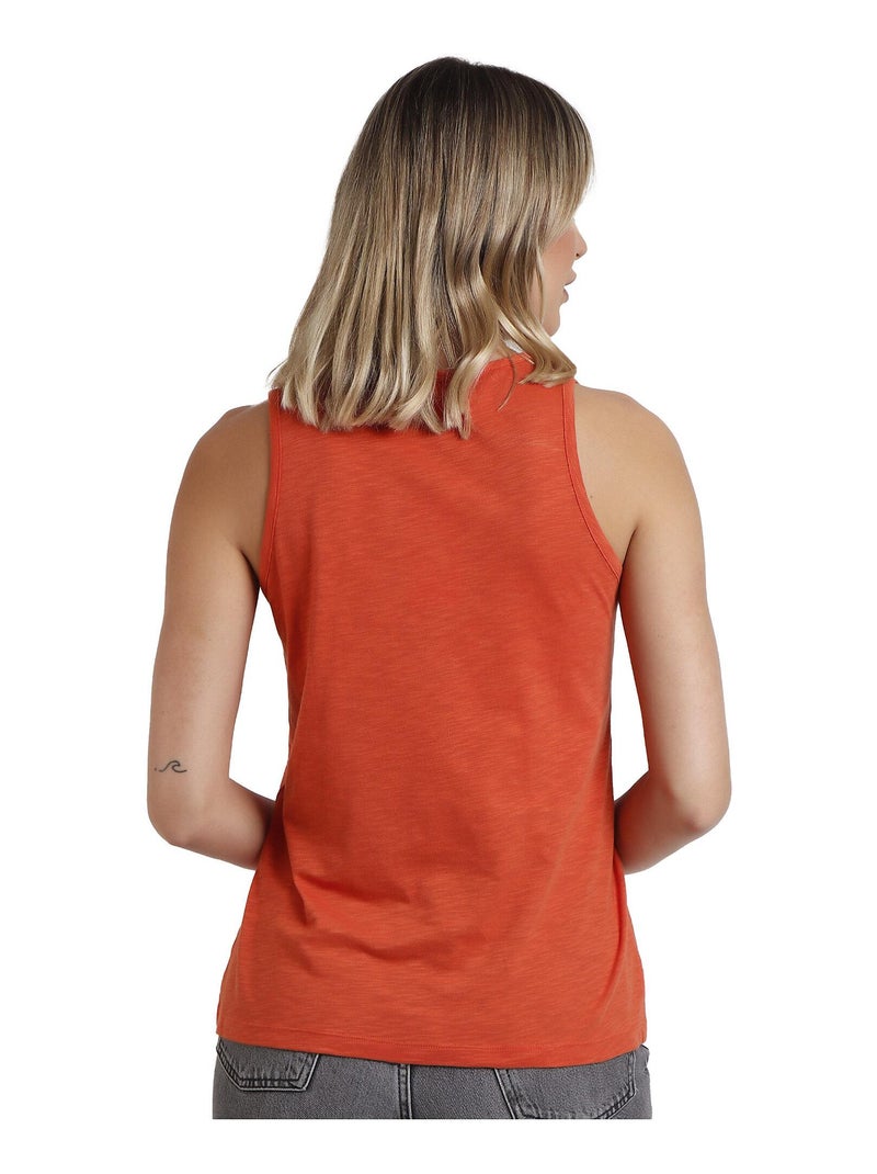 Débardeur col V Mexico Orange corail - Kiabi