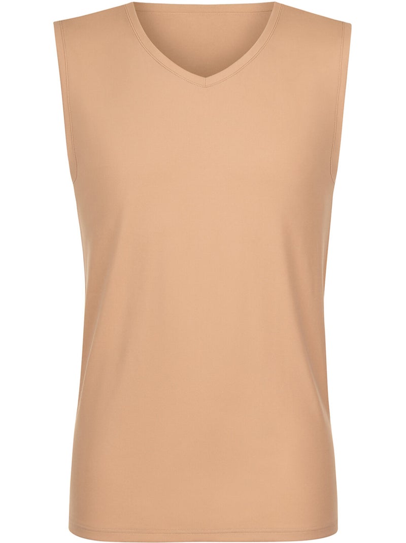 Débardeur col V Odysseus Beige - Kiabi