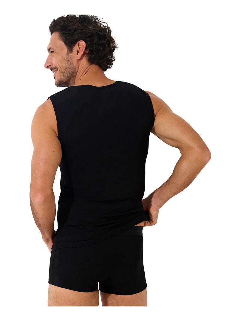 Débardeur col V Odysseus Noir - Kiabi