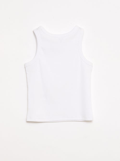 Débardeur côtelé à col rond - Kiabi