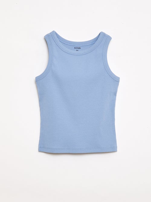 Débardeur côtelé à col rond - Kiabi