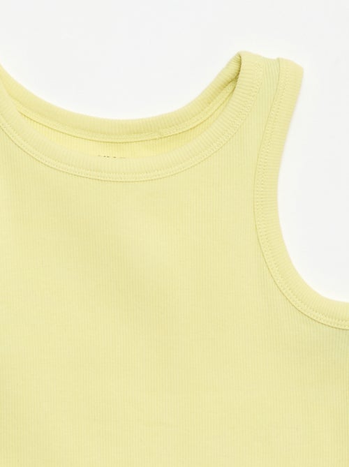 Débardeur côtelé à col rond - Kiabi