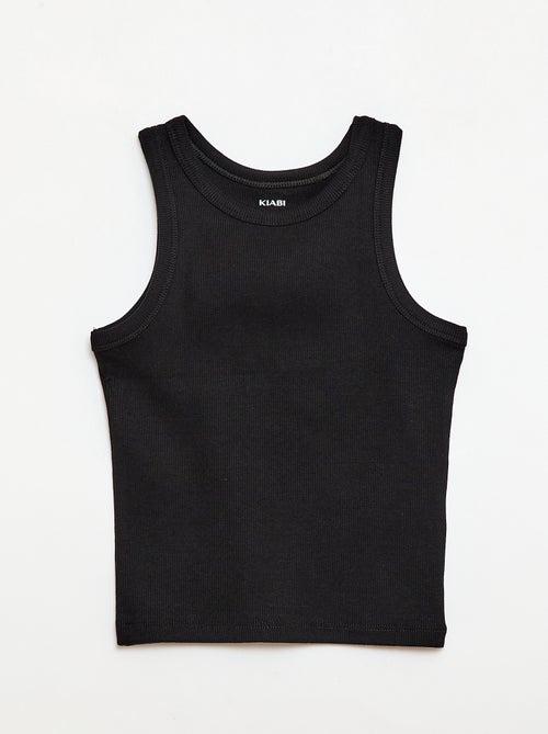 Débardeur côtelé à col rond - Kiabi