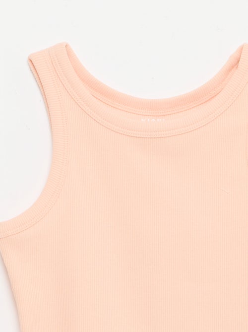 Débardeur côtelé à col rond - Kiabi