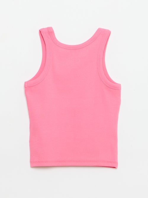 Débardeur côtelé à col rond - Kiabi