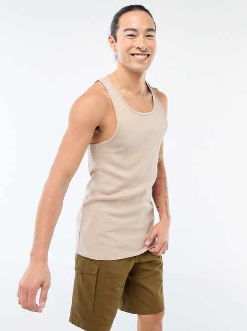 Débardeur côtelé - Kiabi