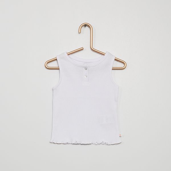 Debardeur Cotele Bebe Fille Blanc Kiabi 2 10
