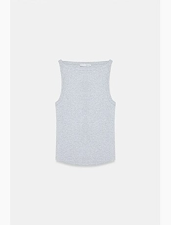 Blouse halter côtelée en coton dilvin