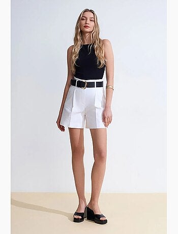 Blouse halter côtelée en coton dilvin