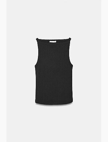 Blouse halter côtelée en coton dilvin